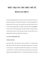 ĐIỀU TRỊ UNG THƯ BIỂU MÔ TẾ BÀO GAN (HCC) ppt