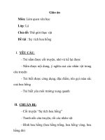 Giáo án mầm non chương trình đổi mới: Chủ đề: Thế giới thực vật - Đề tài : Sự tích hoa hồng pdf