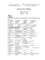 ĐỀ THI TRẮC NGHIỆM - Trường THPT Bán Công Lai pps