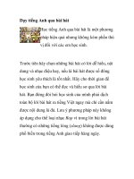 Dạy tiếng Anh qua bài hát pptx