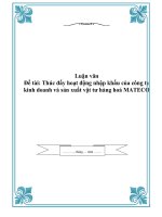 Thúc đẩy hoạt động nhập khẩu của công ty kinh doanh và sản xuất vật tư hàng hoá MATECO doc