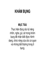 Giáo án khoa điều dưỡng - KHÁM BỤNG pptx