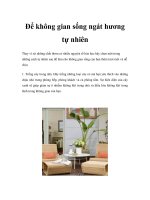 Để không gian sống ngát hương tự nhiên ppt