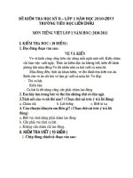 ĐỀ KIỂM TRA HỌC KỲ II – LỚP 1 NĂM HỌC 2010-2011 TRƯỜNG TIỂU HỌC LIÊN CHÂU potx