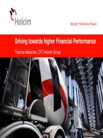 holcim strength performance passion driving towards higher financial performance thomas aebischer cfo holcim group