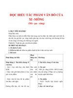 ĐỌC HIỂU TÁC PHẨM VĂN BỐ CỦA XI -MÔNG(Mô - pa - xăng) pdf