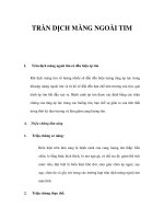 TRÀN DỊCH MÀNG NGOÀI TIM docx