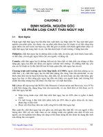 Giáo trình chất thải nguy hai : ĐỊNH NGHĨA, NGUỒN GỐC VÀ PHÂN LOẠI CHẤT THẢI NGUY HẠI part 1 doc