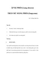 ÁP XE PHỔI (Lung abscess) TRÀN MỦ MÀNG PHỔI (Empyema) ppt