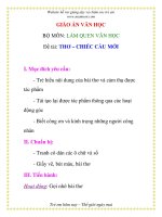 Giáo án mầm non chương trình đổi mới: THƠ – CHIẾC CẦU MỚI pdf