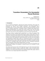 transition parameters for successful reuse business