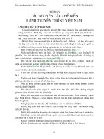 GIÁO TRÌNH BÁNH TRUYỀN THỐNG VIỆT NAM - CHƯƠNG IV CÁC NGUYÊN TẮC CHẾ BIẾN BÁNH TRUYỀN THỐNG VIỆT NAM ppt