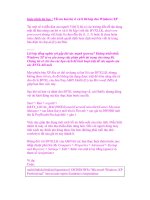 Giáo trình tin học : Tối ưu hoá bộ vi xử lí lõi kép cho Windows XP docx