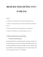 BỆNH ĐÁI THÁO ĐƯỜNG TYP 1 Ở TRẺ EM pptx