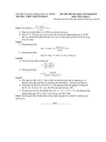 TRƯỜNG ĐẠI HỌC KHOA HỌC TỰ NHIÊN ĐỀ THI THỬ ĐẠI HỌC NĂM 2010-2011 potx