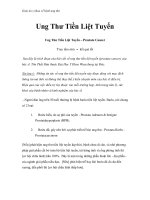 Giáo án y khoa về bệnh ung thư - Ung Thư Tiền Liệt Tuyến potx