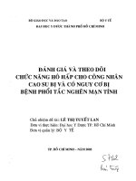 Đánh giá và theo dõi chức năng hô hấp cho công nhân cao su bị và có nguy cơ bị bệnh phổi tắc nghẽn mạn tính
