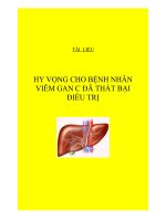 HY VỌNG CHO BỆNH NHÂN VIÊM GAN C ĐÃ THẤT BẠI ĐIỀU TRỊ doc