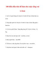 100 điều đầu tiên để làm cho cuộc sống vui vẻ hơn ppt