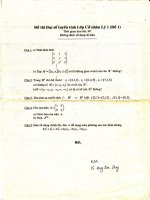 Đề thi khóa 32 trường ĐHSP năm 1 khoa vật lý - Đại số tuyến tính ppt