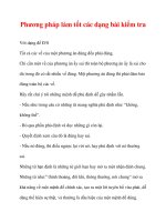 Phương pháp làm tốt các dạng bài kiểm tra pot