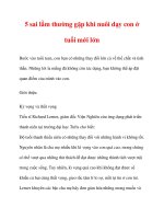 5 sai lầm thường gặp khi nuôi dạy con ở tuổi mới lớn ppt