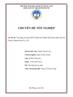 vận dụng ma trận swot nhằm hình thành chiến lược phát triển cho công ty nippon koei co., ltd