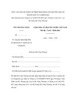 MẪU VĂN BẢN ĐỀ NGHỊ CẤP PHÉP NHẬP KHẨU GỖ NGUYÊN LIỆU CÓ NGUỒN GỐC TỪ CAMPUCHIA docx