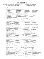 TÀI LIỆU LUYỆN THI TỐT NGHIỆP BỘ ĐỀ THỨ 12 pptx