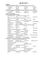 BỘ ĐỀ THI THỬ ĐẠI HỌC NĂM 2011 - BỘ ĐỀ THỨ 2 pdf