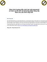 Giáo trình hướng dẫn cách tạo một password an toàn và dễ nhớ với phương pháp nâng cấp Ram cho cấu hình máy tính p1 pps