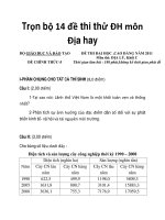 Trọn bộ 14 đề thi thử ĐH môn Địa hay đề 5+6 docx