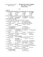 ĐỀ KIỂM TRA TRẮC NGHIỆM - THPT Cao Lãnh I potx