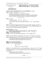 KIỂM TRA HỌC KỲ I - NĂM HỌC 2009-2010 MÔN TOÁN LỚP 12 Trường THPT Vinh Xuân docx