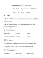 Lesson Plan (grade 11 – advanced) Period : 10 ppsx