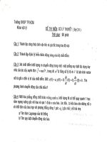 Cơ lý thuyết - Đề thi K33 năm 2 docx