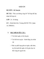 Giáo án mầm non chương trình đổi mới: ĐỀ TÀI : “Thỏ con không vâng lời” kết hợp thể dục nhận biết tập nói LỚP : 24 –36 tháng ppt