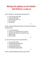 Bài tập trắc nghiệm ôn thi CD&ĐH sinh thái học có đáp án phần 3 pdf