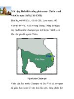 Mở rộng lãnh thổ xuống phía nam - Chiến tranh với Champa (thế kỷ XI-XVII) doc