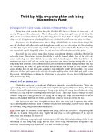 Thiết lập hiệu ứng cho phim ảnh bằng Macromedis Flash phần 1 ppsx