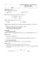 Đề kiểm tra học kỳ 2 môn toán lớp 11 - Đề số 6 pdf