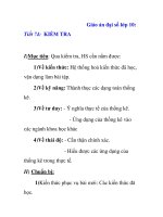 Giáo án đại số lớp 10: Tiết 74: KIỂM TRA ppsx