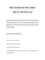MỘT SỐ ĐỊNH HƯỚNG TRIỆU TRỨNG THƯỜNG GẶP docx