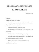 CHẨN ĐOÁN VÀ ĐIỀU TRỊ LOÉT DẠ DÀY TÁ TRÀNG doc