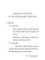 Giáo án đại số 12: MẶT NÓN, HÌNH NÓN VÀ KHỐI NÓN potx