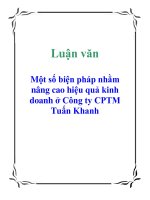 Đề tài: Một số biện pháp nhằm nâng cao hiệu quả kinh doanh ở Công ty CPTM Tuấn Khanh pps