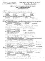 ĐỀ THI THỬ TRẮC NGHIỆM – HỌC KỲ II ( Đề số 5 ) Khối 12 - Trường THPT Thanh Bình 2 ppsx