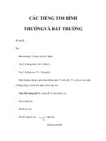 CÁC TIẾNG TIM BÌNH THƯỜNGVÀ BẤT THƯỜNG pptx