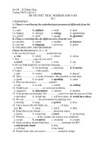 ĐỀ THI THỬ TRẮC NGHIỆM ANH VĂN - Trường THPT Lấp Vò 3 pdf