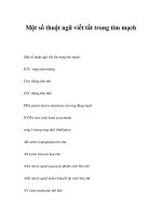 Một số thuật ngữ viết tắt trong tim mạch docx